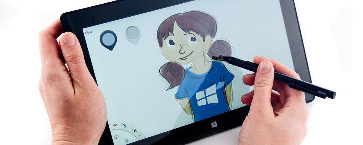 Windows 8 Pen Calibration - Picture of freehand sketch in the Microsoft Surface Pro