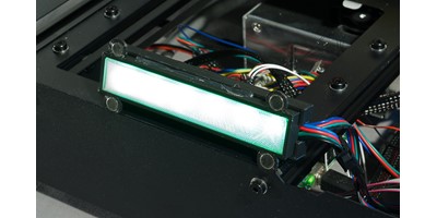The MendelMax 3 3D printer - The lower multi-colour LED panel, removed to show detail, is attached with magnets to the front baseplate